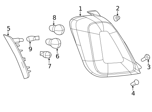 Combination Lamps for 2019 Fiat 500 #0