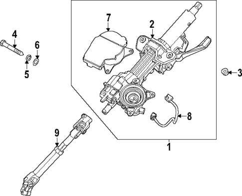 Steering Column Assembly for 2022 Hyundai Santa Cruz #0
