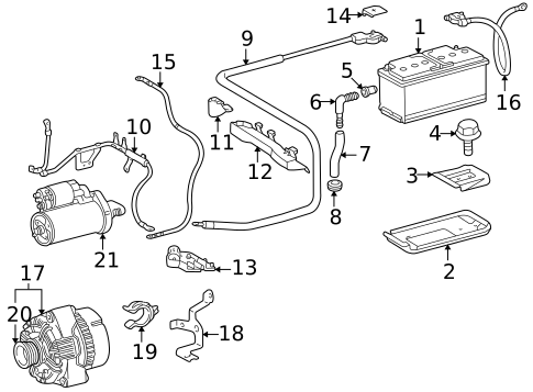 Alternator for 2000 Mercedes-Benz CLK 430 #1