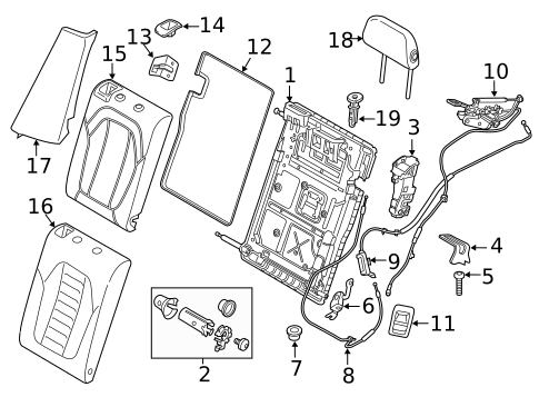 Rear Seat Components for 2022 BMW X3 #2