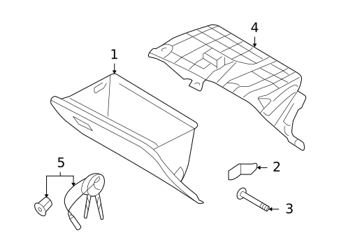 Glove Box for 2010 Hyundai Santa Fe #0