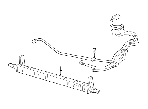 Power Steering Oil Cooler for 2002 Mercury Sable #0