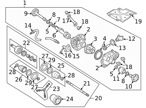 Front Axle for 1995 Chevrolet S10 #1
