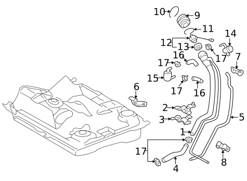 Fuel System Components for 2003 Toyota Prius #1