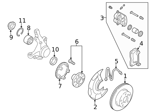 Front Brakes for 2000 Subaru Impreza #0