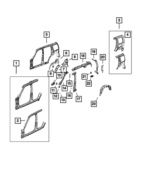 Aperture Panel and Pillar Supports for 2010 Jeep Liberty #0