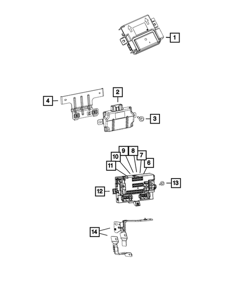 Keys, Modules and Engine Controllers for 2015 Jeep Cherokee #2