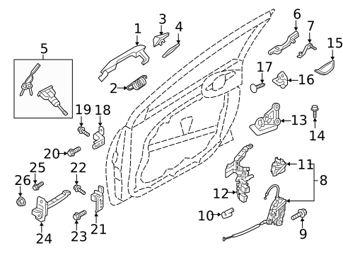 Lock & Hardware for 2018 Hyundai Elantra GT #0