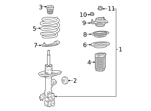 Struts & Components for 2019 Toyota Avalon #0