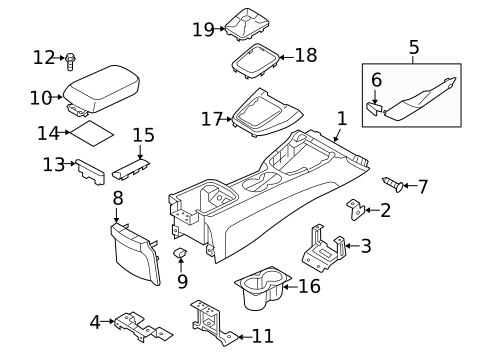 Center Console for 2013 Hyundai Genesis Coupe #0