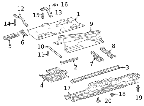 Floor & Rails for 2021 Mercedes-Benz AMG GT 43 #0