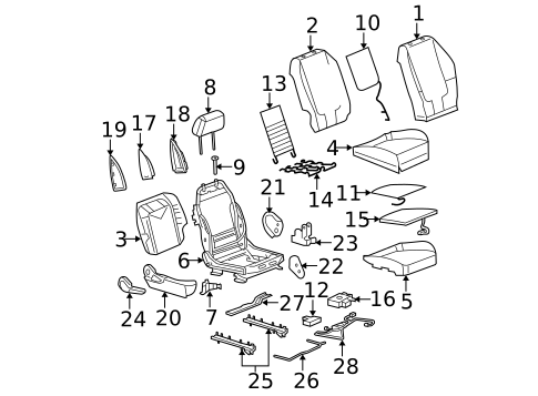 Front Seat Components for 2006 Pontiac G6 #1