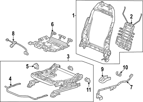 Driver Seat Components for 2023 Honda HR-V #1