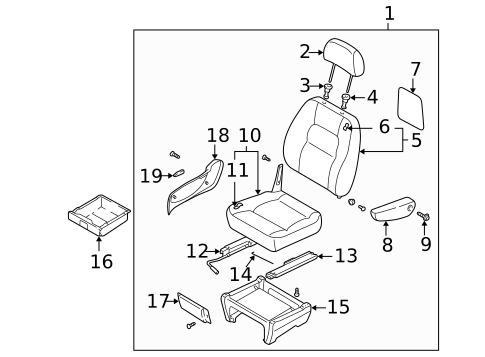 Front Seat Components for 2005 Kia Sedona #2