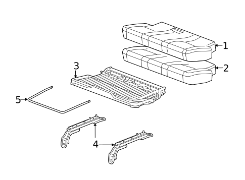 Rear Seat Components for 2006 Pontiac Torrent #2