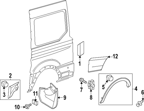 Exterior Trim - Side Panel for 2025 Ford Transit-350 #7