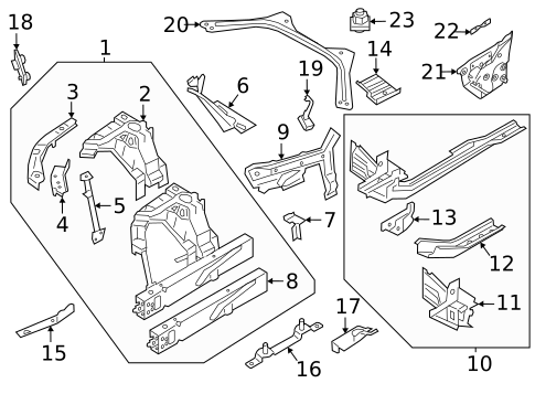 Structural Components & Rails for 2025 BMW M440i #0