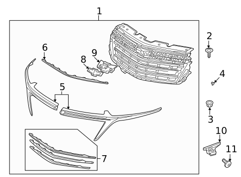 Grille & Components for 2022 Chevrolet Equinox #0
