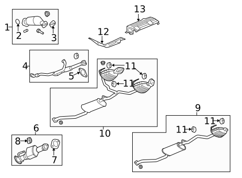 Brackets, Flanges & Hangers for 2009 Chevrolet Traverse #0