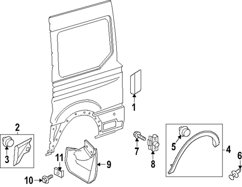 Exterior Trim - Side Panel for 2025 Ford Transit-350 #5
