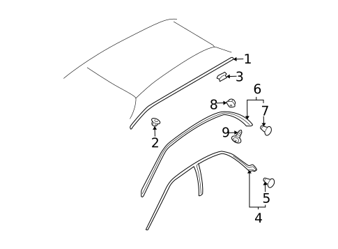 Exterior Trim - Roof for 2007 Subaru Impreza #0
