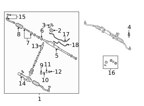 Steering Gear & Linkage for 2009 Hyundai Santa Fe #0