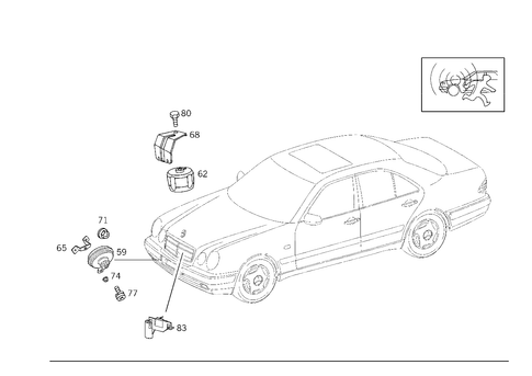 Antitheft Alarm System for 1999 Mercedes-Benz E430 #1