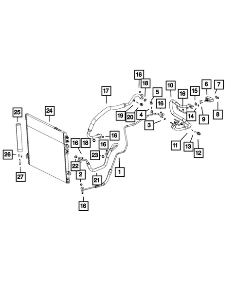 Air Conditioner and Heater Plumbing for 2017 Chrysler 300 #0