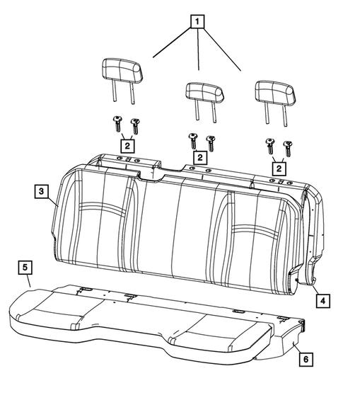 Rear Seats - Second Row for 2021 Ram 1500 Classic #3