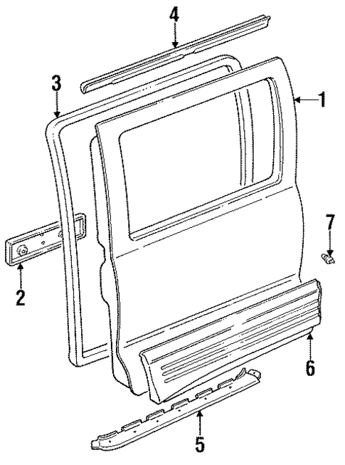 Door & Components for 1993 Toyota Previa #1
