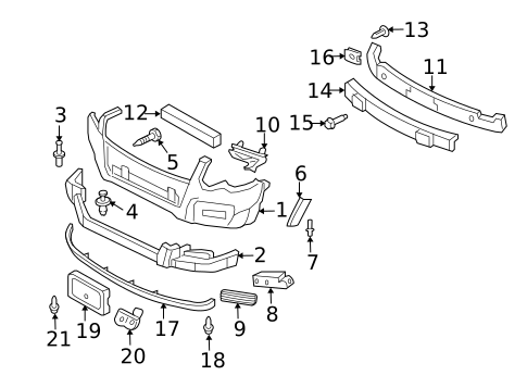 Bumper & Components - Front for 2010 Ford Explorer Sport Trac #0