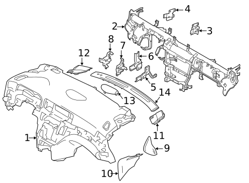 Instrument Panel for 2016 Nissan Quest #0