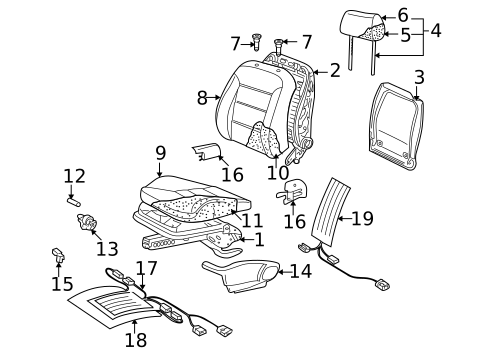 Front Seat Components for 2000 Audi A6 Quattro #0