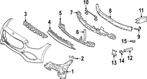 Bumper & Components - Front for 2025 Mercedes-Benz C 43 AMG® #5