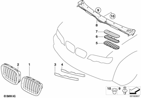Exterior Trim / Grill for 2005 BMW X5 3.0i #2