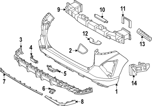Bumper & Components - Rear for 2025 Hyundai Kona #0
