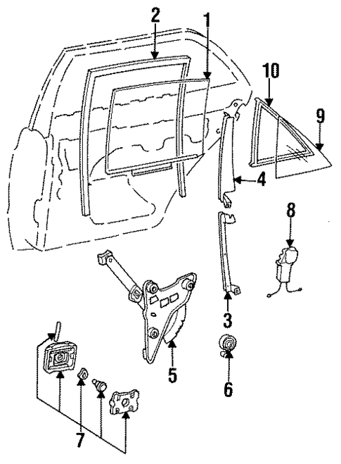 Rear Door for 1989 Mercedes-Benz 420 SEL #0