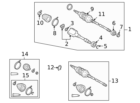 Drive Axles for 2008 Lexus LS600h #0