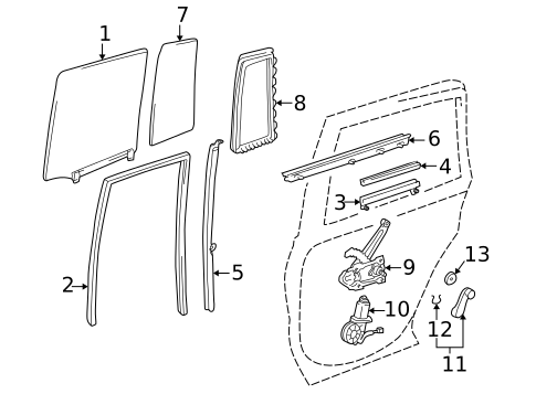 Rear Door for 1997 Toyota RAV4 #3