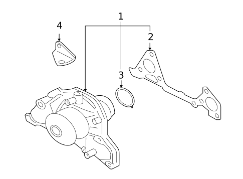 Water Pump for 2011 Mitsubishi Endeavor #0