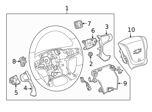 Steering Wheel & Trim for 2017 Chevrolet Silverado 1500 #1
