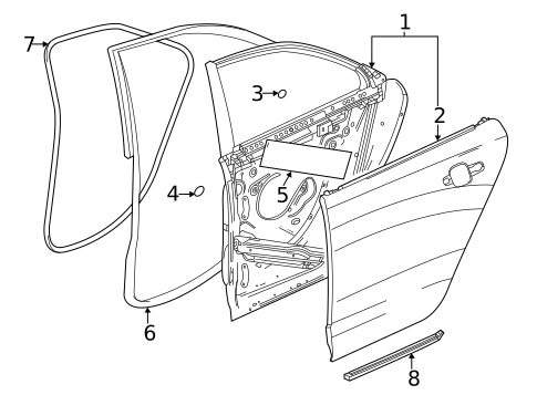 Door & Components for 2025 Cadillac CT4 #1