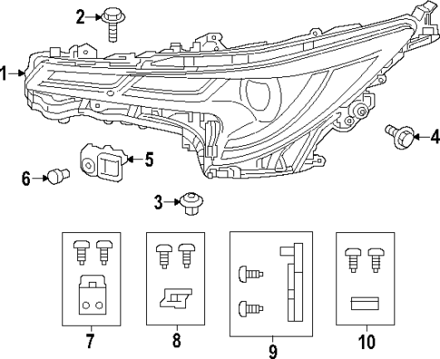 Headlamp Components for 2025 Toyota GR Corolla #0