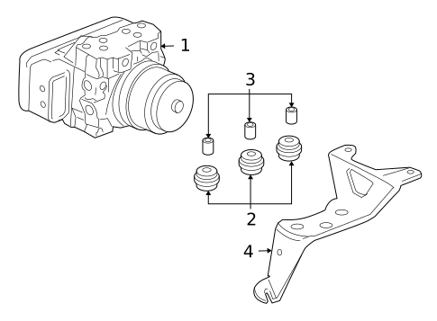 ABS Components for 2007 Honda Accord #1