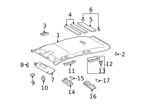 Interior Trim - Roof for 2009 Toyota Venza #0