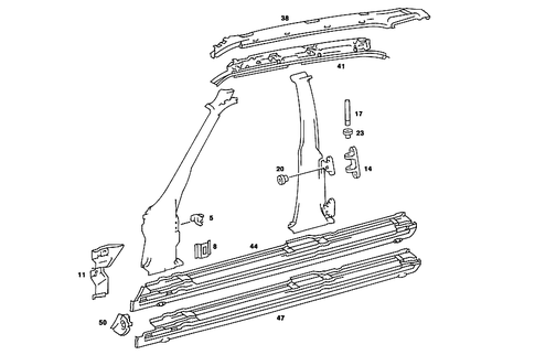 Side Panels for 1988 Mercedes-Benz 560SEL #1