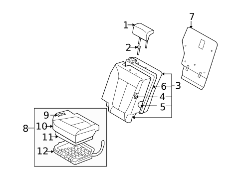 Second Row Seats for 2009 Hyundai Santa Fe #1