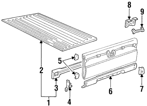 Floor - Pick UP Box for 1989 Nissan D21 #2