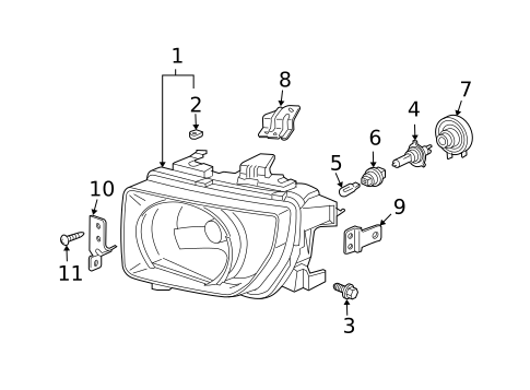Bulbs - Chassis for 2005 Honda Element #1
