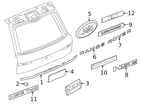 Exterior Trim - Lift Gate for 2020 Land Rover Range Rover #1